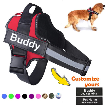 Personalized No-Pull Dog Harness – Reflective & Comfy for All Breeds